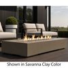 M&ouml;bius Encinitas Rectangular Concrete Gas Fire Pit - 57"