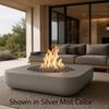 M&ouml;bius Montecito Square Concrete Gas Fire Pit - 46"