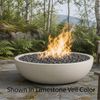 Mobius La Jolla Round Concrete Gas Fire Bowl - 46"