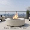 M&ouml;bius Oceanside Round Concrete Gas Fire Pit - 46"
