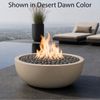 M&ouml;bius La Jolla Round Concrete Gas Fire Bowl - 36"