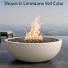 M&ouml;bius La Jolla Round Concrete Gas Fire Bowl - 36"