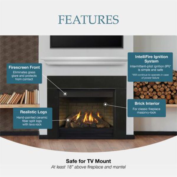 Majestic MDV3732 Direct Vent Fireplace with IntelliFire