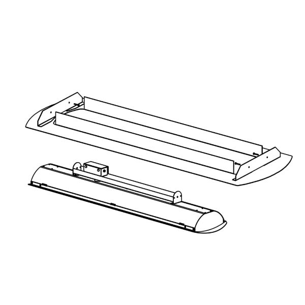 Bromic Tungsten Electric 3000W/6000W Ceiling Recess Kit - White